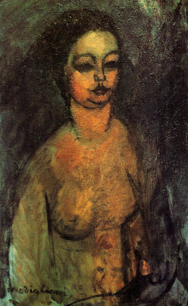 Modigliani - Female nude -2- by Modigliani